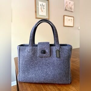 Vintage Coach Handbag German Wool Mini Turnlock Y2K 2000